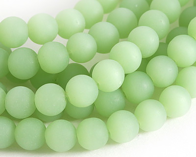 Opaque Seafoam Green Beach-Style Glass Round 8mm