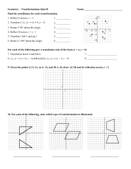 Linear Transformation Worksheet