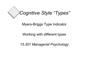 Learning Styles/Personality Types