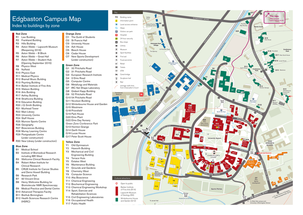 University Of Birmingham Campus Map Campus Map | Images and Photos finder