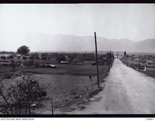 LAMIA, GREECE. 1945-04-26. PANORAMIC VIEW FROM EAST TO WEST OF THE SITE ...