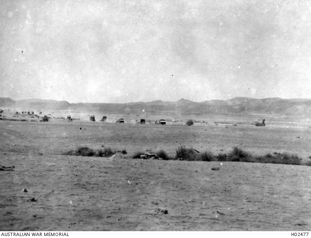 PALESTINE, C. 1918. SUPPLY LORRIES ON THE JERICHO TO JERUSALEM ROAD, IN ...