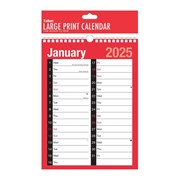 2025 A4 Extra Wide 2 Column Month To View Spiral Bound Wall Planner Calendar