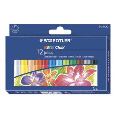 Staedtler Noris Club Jumbo Oil Pastels Box Of 12 243 Nc12