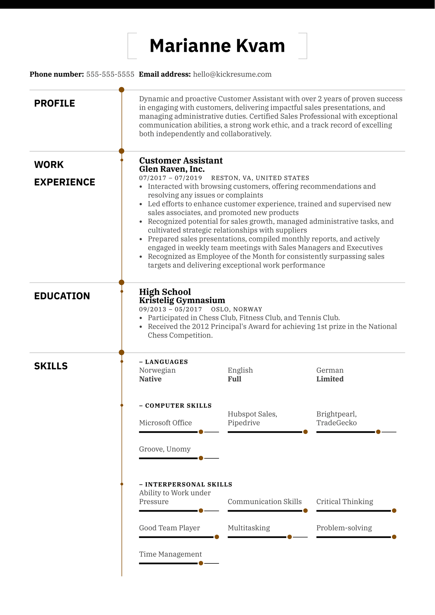 Construction Inspector Resume Sample