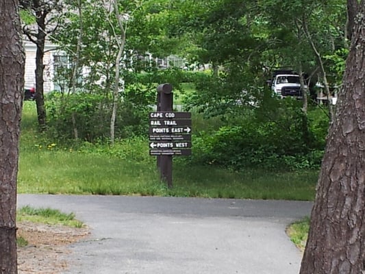 Photo of Cape Cod 6A - Sandwich, MA, US. Rail to trail path