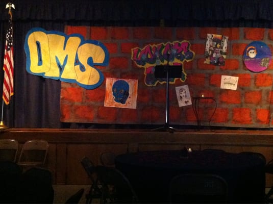 Photo of Olive Middle School - Baldwin Park, CA, US. Stage for OMS Poetry Slam 2013