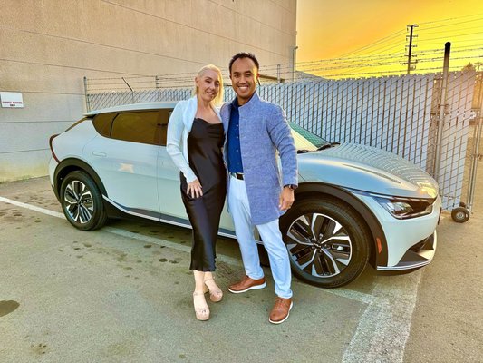 Photo of Visalia Kia - Visalia, CA, US. Getting our son his first car. A 2024 Kia EV6 Light Long Range in a Cream color. Thanks, Matthew, for the assistance!