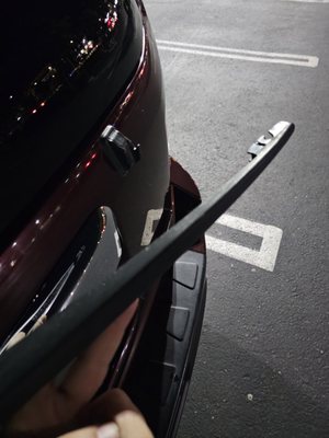 Photo of Kaady Car Wash - Mountain View, CA, US. Rear wiper blade flew after the car wash.