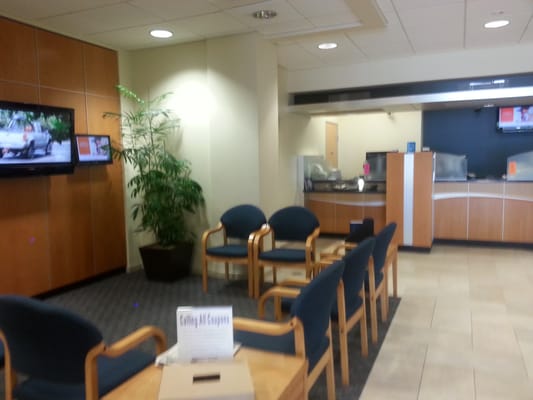 Photo of Navy Federal Credit Union - Richmond, VA, US. Area with t.v. and magazines