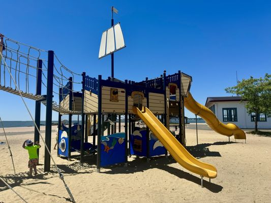 Photo of Lighthouse Point Park - New Haven, CT, US. Pirate Playscape