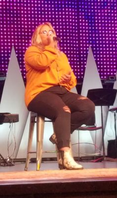 Photo of Faith Church - Dyer - Dyer, IN, US. Josie beautifully singing "The Garden" on the day she announced becoming a mainstay at Faith (Dyer location)