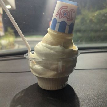 Vanilla cone in a cup....1.99