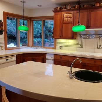 Kitchen counters re-grouted and sealed