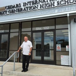 Photo of CND Signs - Cedar Creek, TX, United States. CND provided a custom backlit  sign for the debut of Cedars International Next Generation High School in Austin!