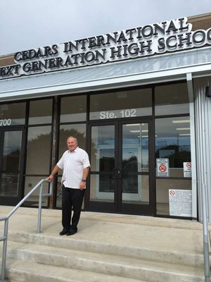 Photo of CND Signs - Cedar Creek, TX, US. CND provided a custom backlit  sign for the debut of Cedars International Next Generation High School in Austin!