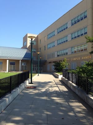 Photo of Ms 242 Mott Hall V Middle School - Bronx, NY, US. Front entrance