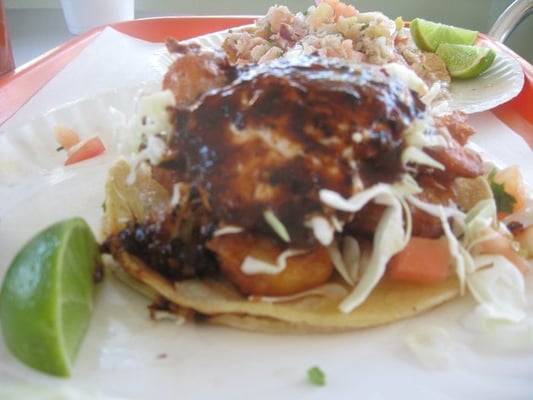 Photo of La Playita Siete Mares - Los Angeles, CA, US. shrimp taco