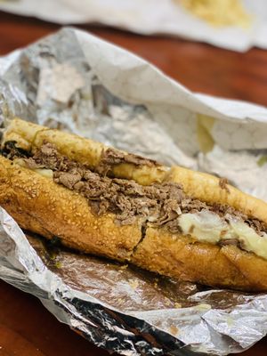 Photo of John's Roast Pork - Philadelphia, PA, US. Steak Italiano w/spinach and provolone