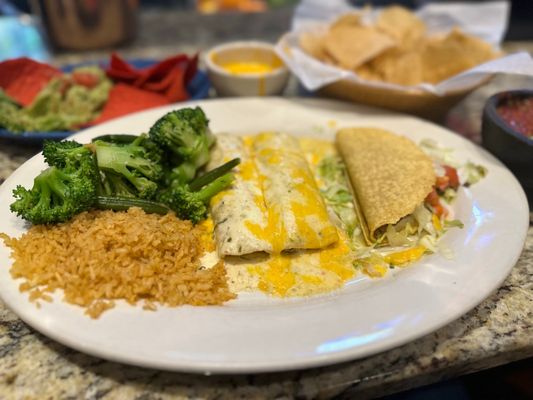 Photo of The Plaza Restaurant - Lubbock, TX, US. Chicken enchilada