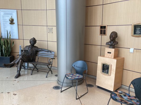 Photo of Southfield Public Library - Southfield, MI, US. Love the sculptures