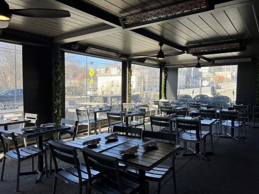 Photo of Wood & Fire Neapolitan Style Pizza - Pleasantville, NY, US. empty restaurant