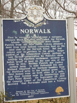 Photo of Norwalk Historical Marker - Norwalk, CT, US.