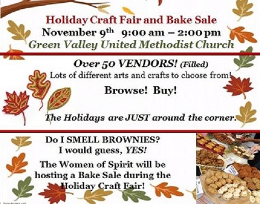 Photo of Green Valley United Methodist Church - Henderson, NV, US. Bake Sale? Chocolate???! Brownies??? Craft Fair? GIFTS for my loved one's this Christmas??? AT GREEN VALLEY UNITED METHODIST CHURCH?? 9 AM -