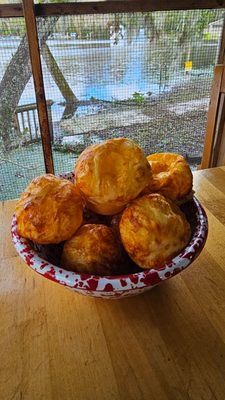 Photo of Old Sugar Mill Pancake House - De Leon Springs, FL, US. Cheesy Mini Mill Muffins