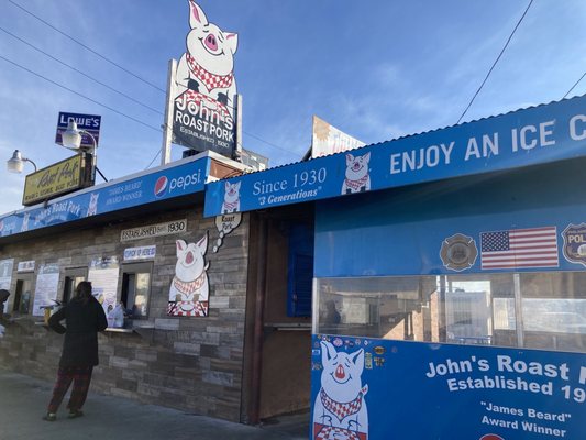 Photo of John's Roast Pork - Philadelphia, PA, US. Outside / order and pickup windows