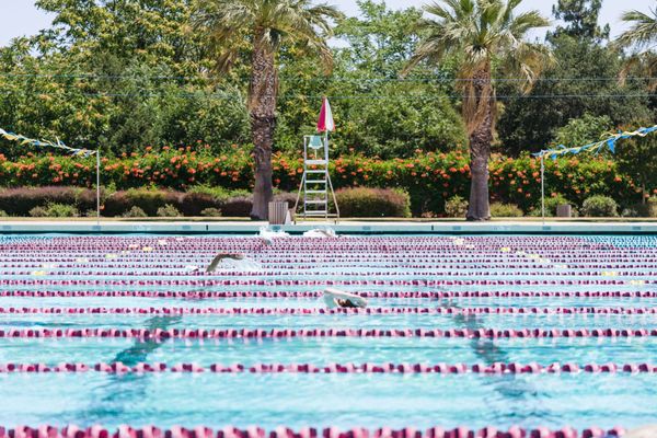 Photo of Morgan Hill Aquatics Center - Morgan Hill, CA, US. Competition pool