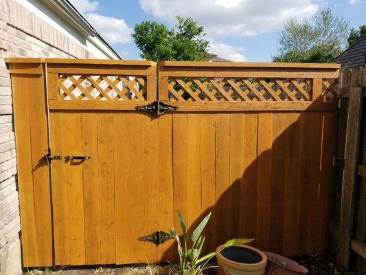 Photo of South Texas Fence - San Antonio, TX, US. Cedar Privacy Fence With Lattice