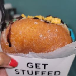 Photo of Stuffed Ice Cream - New York, NY, United States. Glazed donut & ice-cream