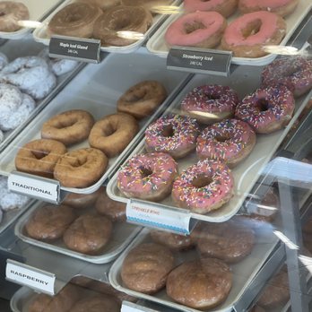 Beautiful strawberry donuts