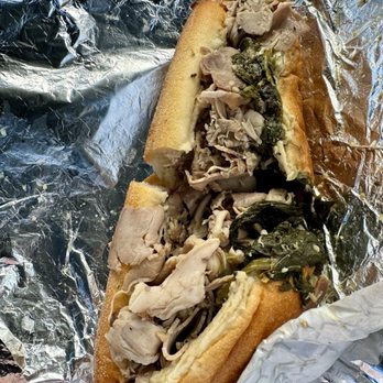 John's Hot Sandwiches - Small Roast Pork with Provolone and Spinach