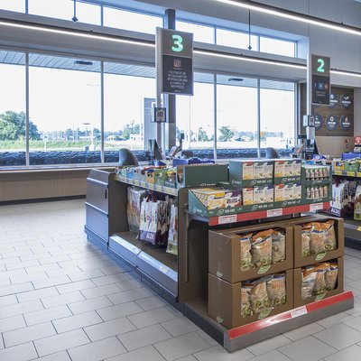 Photo of ALDI - North Riverside, IL, US. the inside of a grocery store