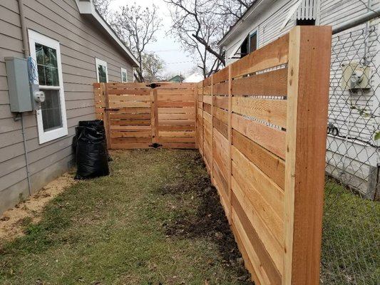 Photo of South Texas Fence - San Antonio, TX, US. Horizontal cedar fence