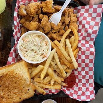 Catfish Nugget dinner with two sides.