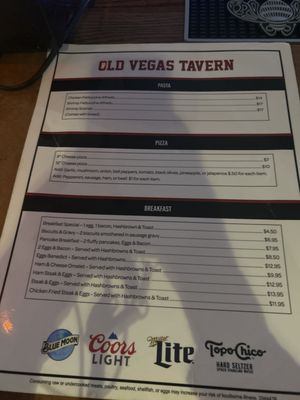 Photo of Old Vegas Tavern - Las Vegas, NV, US. Menu