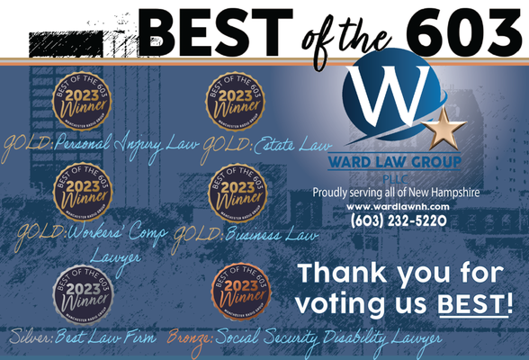 Photo of Ward Law Group - Manchester, NH, US. Best of the 603 winnings- Ward Law Group PLLC