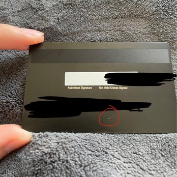 Chip on the back of the card