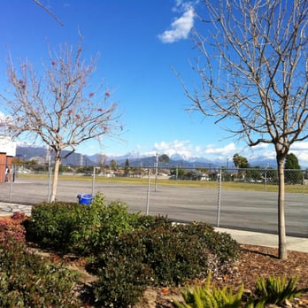 A view of the snow-capped mountains in the background.