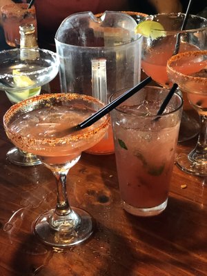 Photo of Taqueria El Mexicano Grill - Waco, TX, US. Pitcher of Strawberry Margarita & Raspberry Mojito!