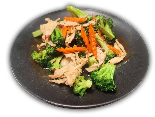 Photo of Lur Ros Thai Kitchen - Vista, CA, US. Broccoli with chicken