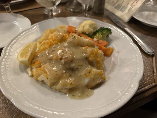 Photo of Gladchuk Bros Restaurant - Frederick, MD, US. Crab stuffed cod