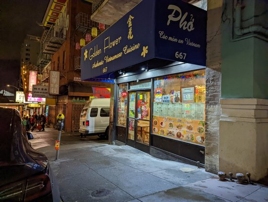 Photo of Golden Flower Vietnamese Restaurant - San Francisco, CA, US. the outside of the restaurant