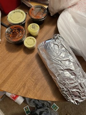 Photo of Taqueria El Mexicano Grill - Waco, TX, US. Wrapped Torta. Gave me plenty salsa. Torta was good. Put queso on it.