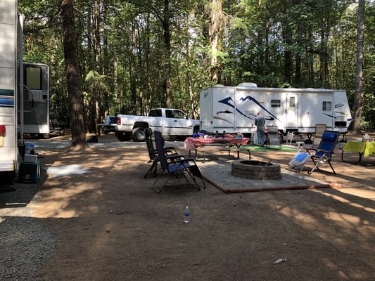 Photo of Cougar Rv Park & Campground - Cougar, WA, US. Awesome firepit! They are planning on making improvements like this around the park, it sounds like!