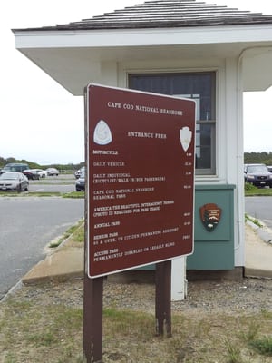 Photo of Cape Cod 6A - Sandwich, MA, US. National park parking lot.