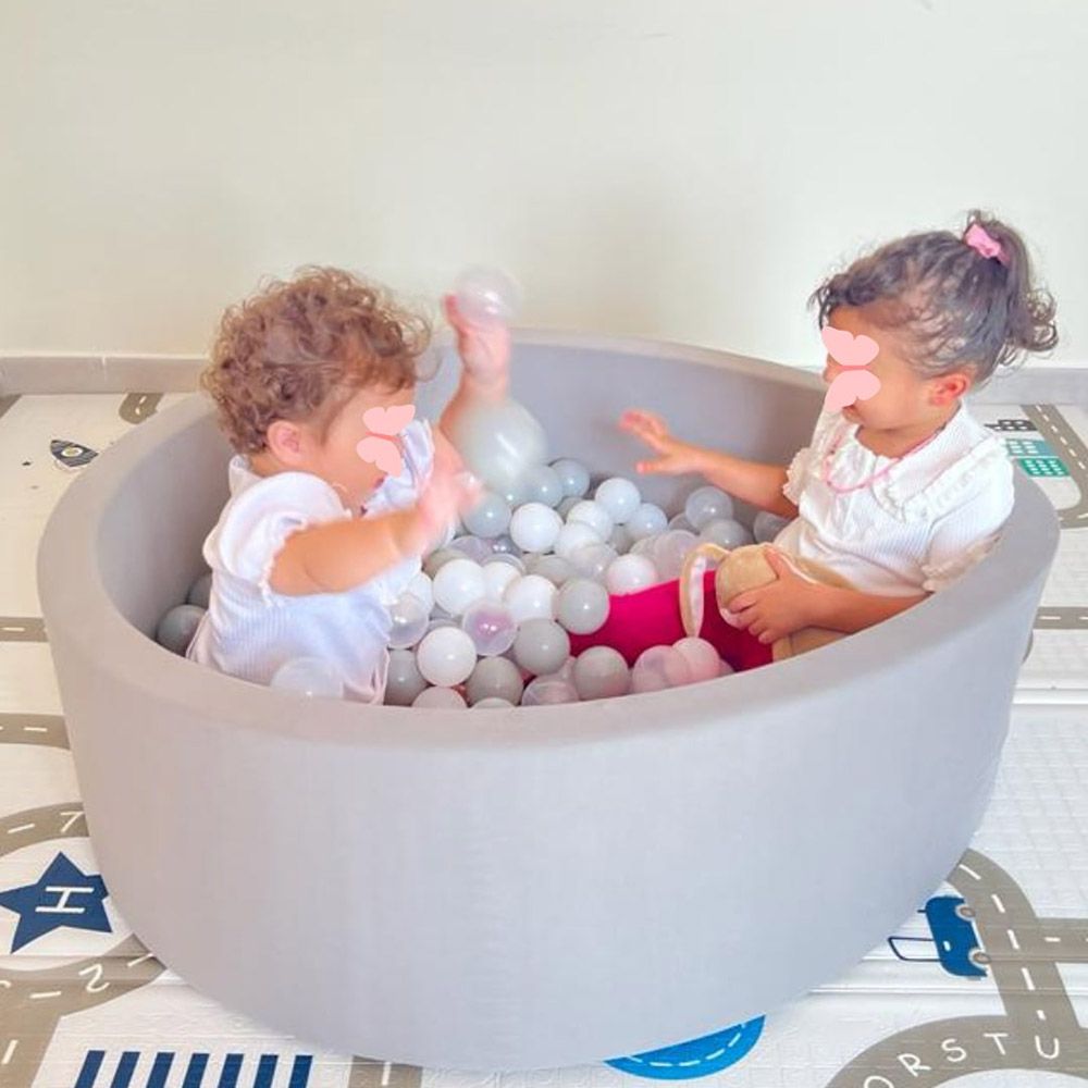 Mumfactory - Ball Pool Pit With 200 Ocean Balls - Grey